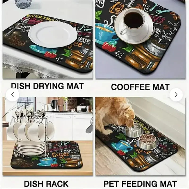 Coffee Machine Mat, 1 Count Non-slip Coffee Machine Placemat, Coffee Bar Mat, Coffee Machine Kitchen Countertop Mat, Home Household Kitchen Accessories, Coffee Maker Mat, Coasters