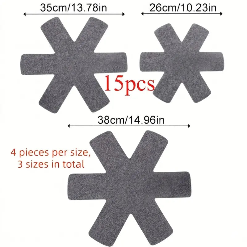 Felt pot mat, scratch-resistant pot divider, heat-resistant non-slip pot protector, reusable kitchen accessory (pot not included)