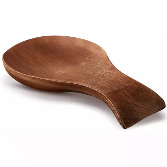 1PC Retro Wooden Spoon Rest Holder for Kitchen Countertop Rustic Tableware Organizer Home Utensil Rack with Elegant Design