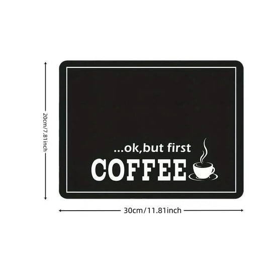 Coffee Machine Mat, 1 Count Non-slip Coffee Machine Drying Mat, Kitchen Countertop Absorbent Mat, Household Kitchen Products, Coffee Table Mat, Coasters, Kitchenware