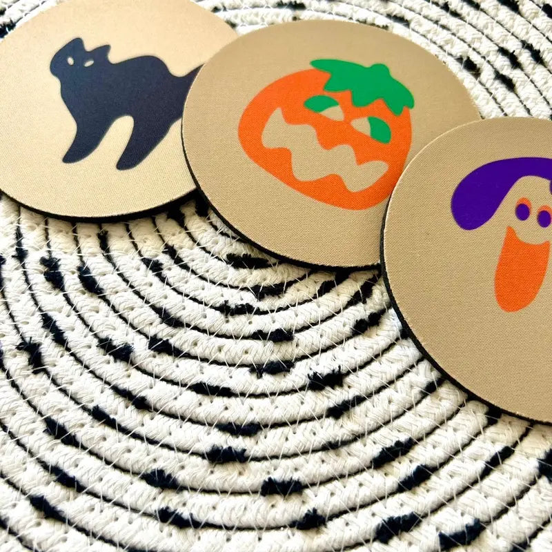 Halloween cookie coasters