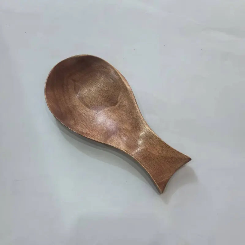 1PC Retro Wooden Spoon Rest Holder for Kitchen Countertop Rustic Tableware Organizer Home Utensil Rack with Elegant Design