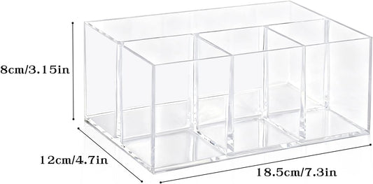 2Pack Acrylic Utensil Holder Silverware Organizer 4 Compartments Tableware Storage Box Countertop Cutlery Caddy for Forks, Knives, Spoons, Napkins, Plates，Indoor/Outdoor Use