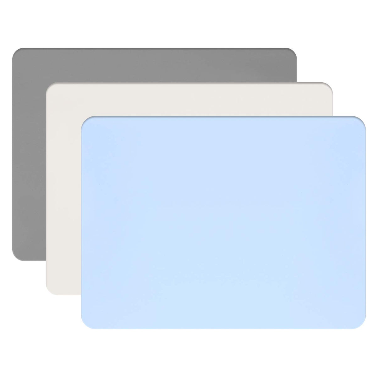 Gartful 3Pack Silicone Sheet for Crafts, Resin Jewelry Casting Molds Mat, Food Grade Silicone Placemat, Multipurpose Table Protector, Nonstick Nonskid Heat-Resistant, Black&Gray&Beige (15.7x11.8inch)