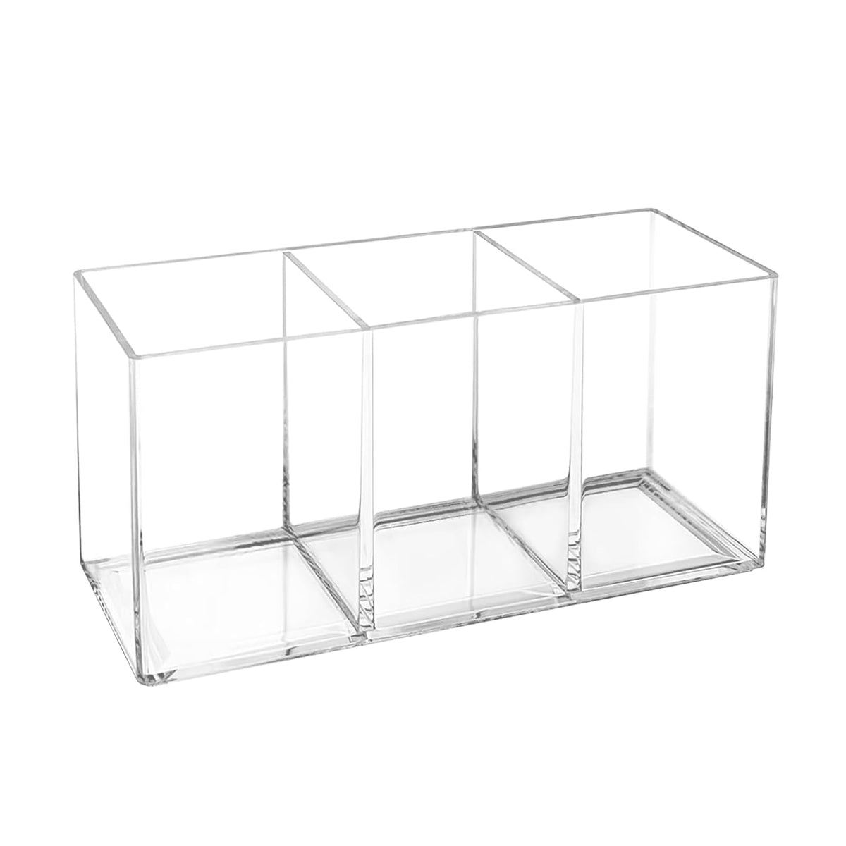 Clear Acrylic Cutlery Organizer 3 Section Utensil Caddy