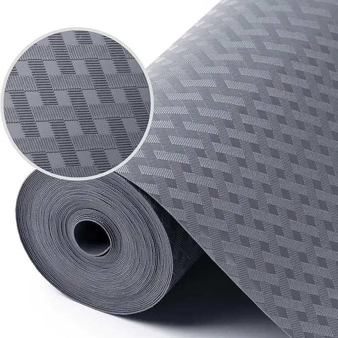 Shelf Liners for Kitchen Cabinets Refrigerator Liners Waterproof & Oil-Proof Kitchen Cupboard Liner Plastic Drawer Mats EVA Material Non Adhesive Fridge Liner for Shelves Gray 11.8 x 59 Inch Coasters Tableware, Kitchenware, Waterproofing