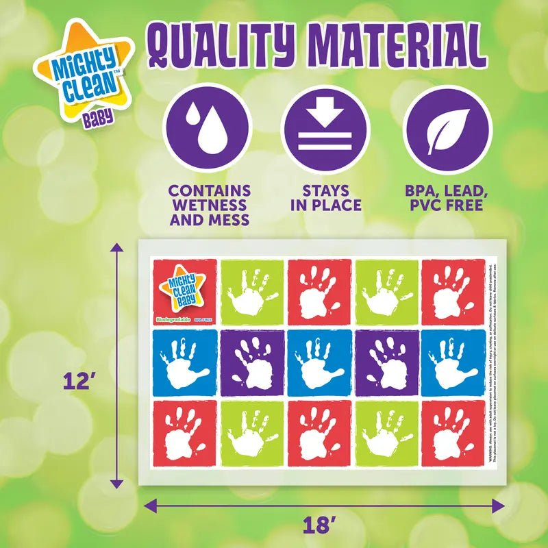 Mighty Clean Baby Disposable Placemat - Super Sticky Toddler and Infant Mat for Feeding on The Go