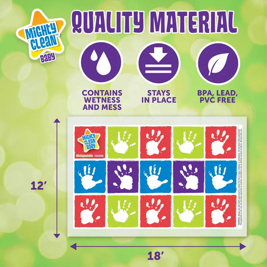 Mighty Clean Baby Disposable Placemat - Super Sticky Toddler and Infant Mat for Feeding on The Go