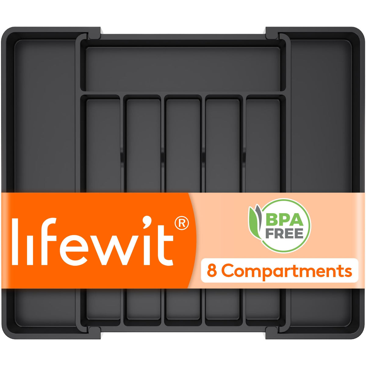 Lifewit Silverware Organizer for Drawer, Expandable Utensil Tray