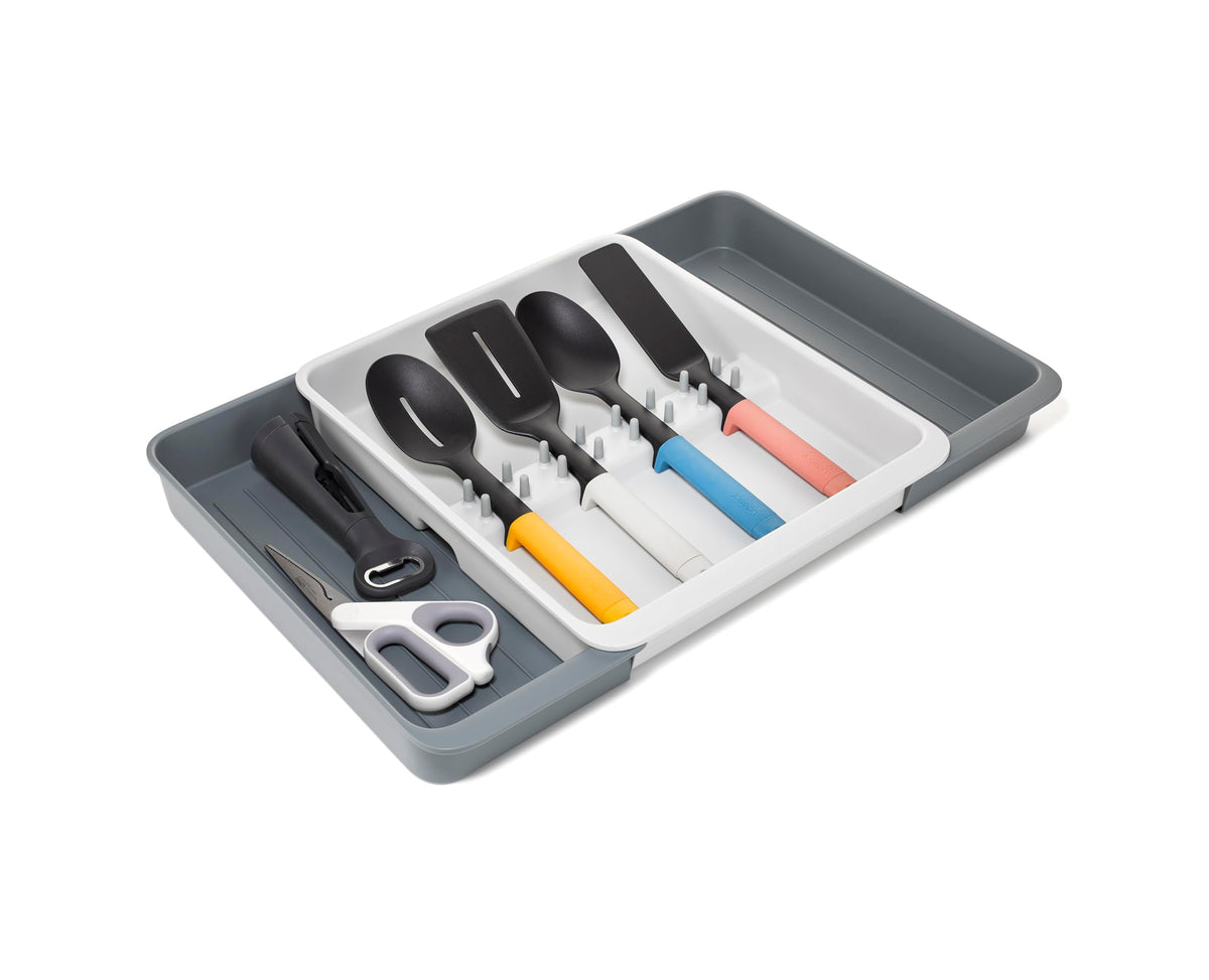 Joseph Joseph DrawerStore Knife Organizer, holds up to 9 knives, Kitchen Organization & Drawer Storage – Compact, Gray
