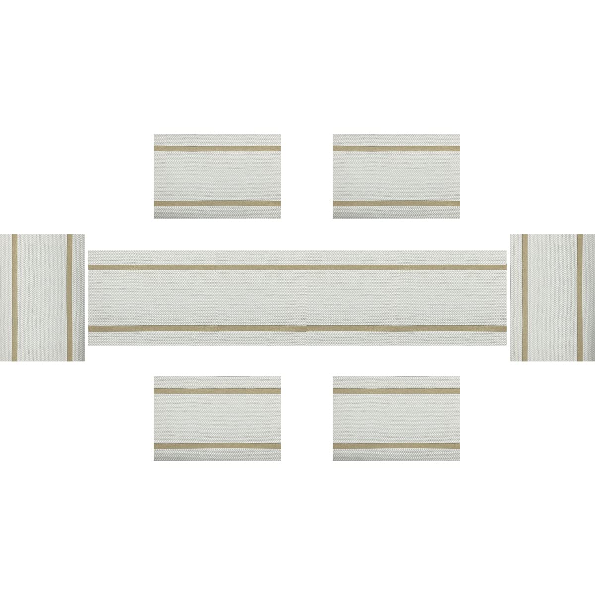 PIGCHCY Beige Placemats Set of 4 Vinyl PVC Durable Place Mats for Dining Table,Heat Resistant Non-Slip Woven Tabel Mats (18x12 inches, Beige)