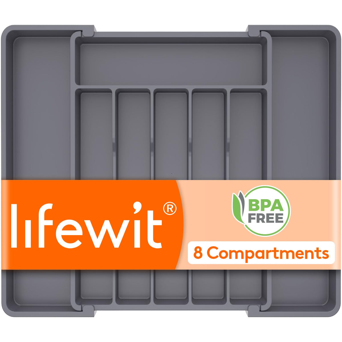 Lifewit Silverware Organizer for Drawer, Expandable Utensil Tray
