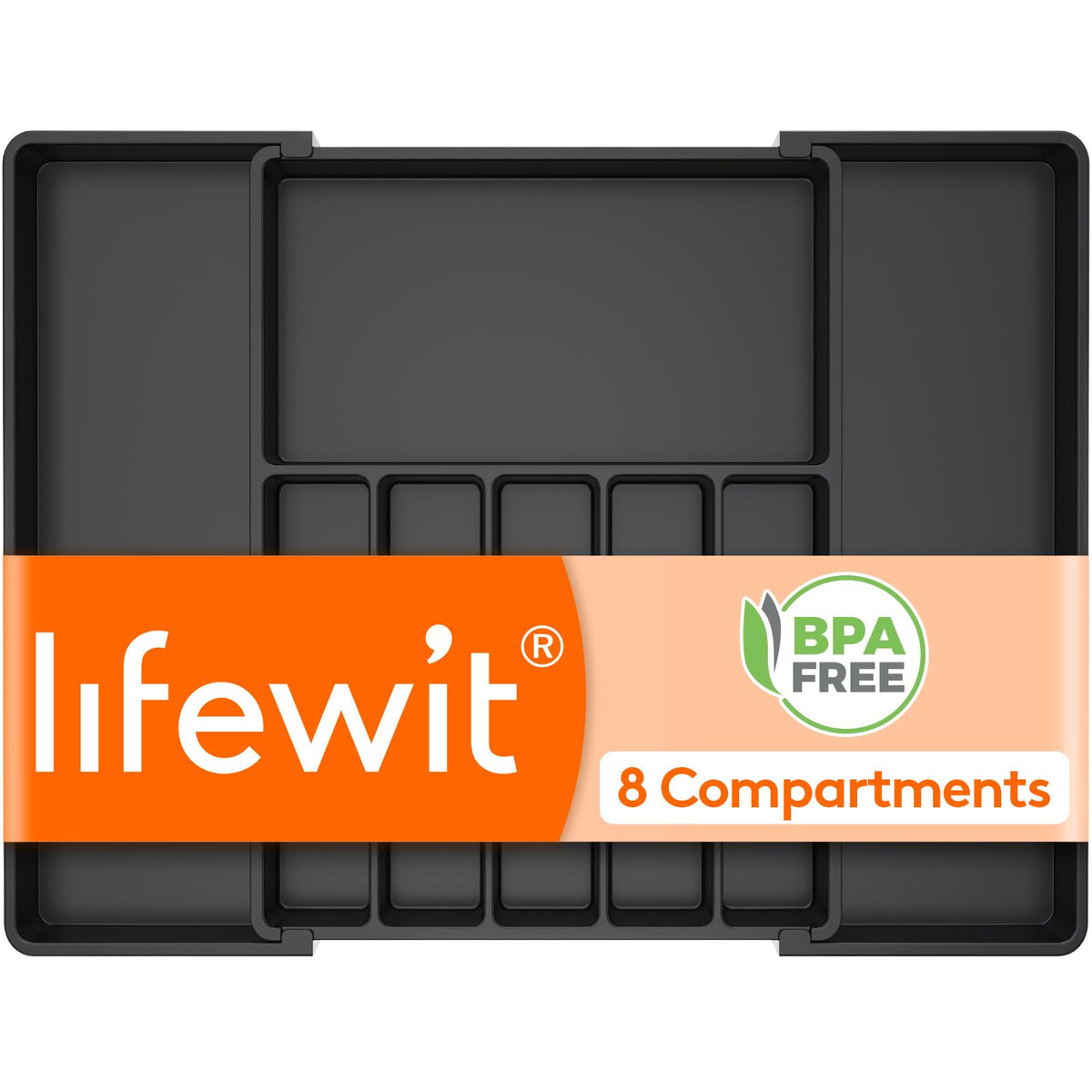 Lifewit Extra Large Silverware Drawer Organizer, Expandable Utensil Tray