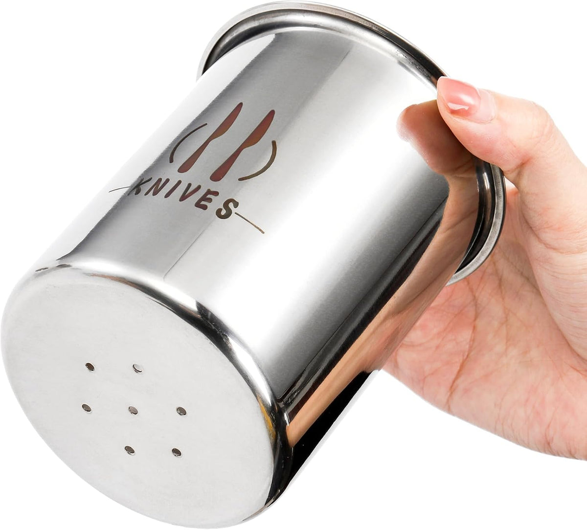 Lyellfe Silverware Holder for Countertop, Stainless Steel
