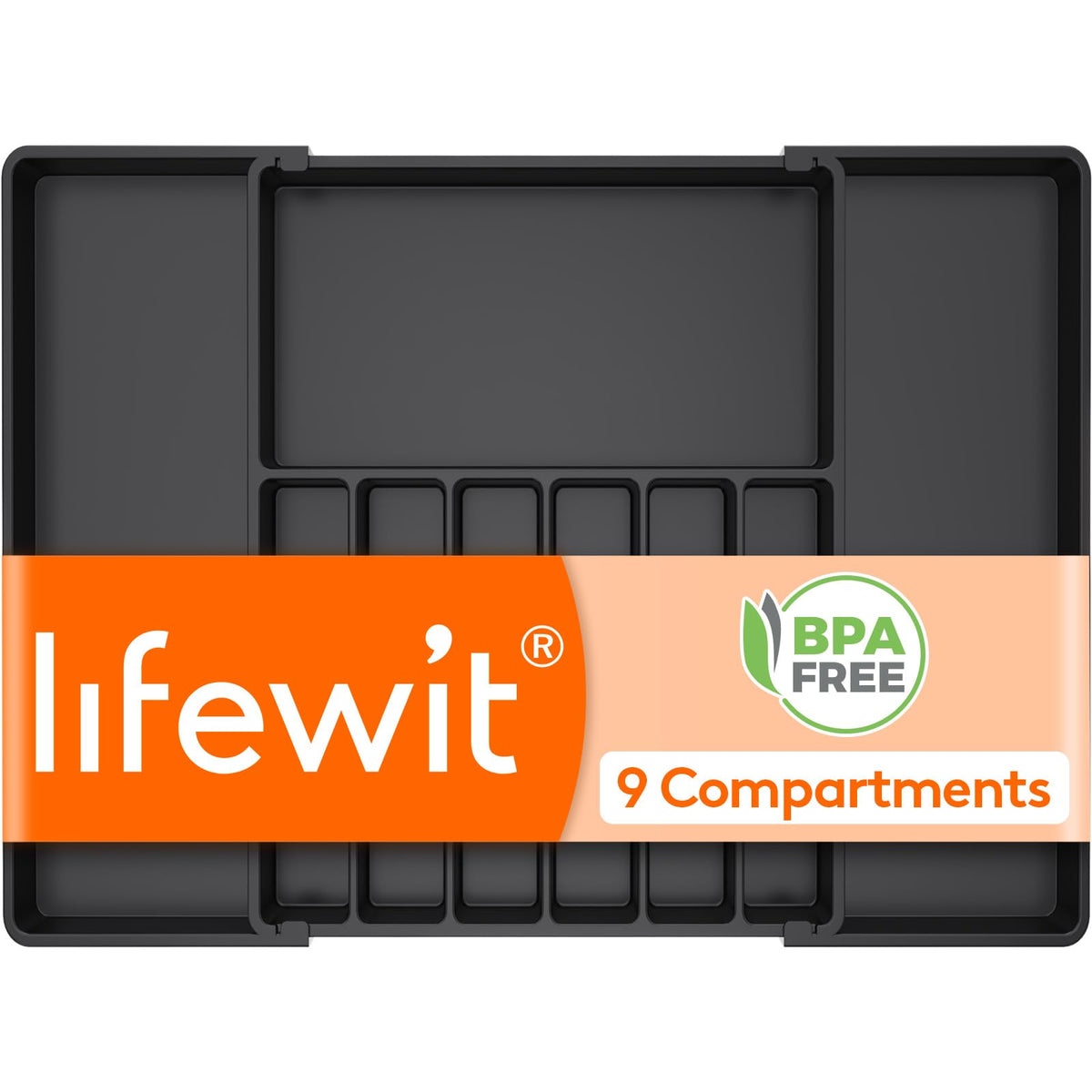 Lifewit Extra Large Silverware Drawer Organizer, Expandable Utensil Tray
