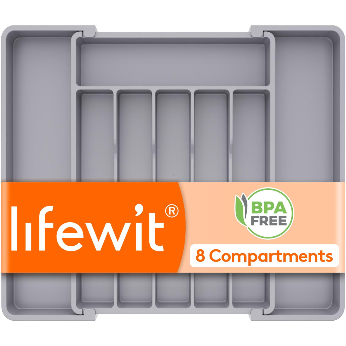 Lifewit Silverware Organizer for Drawer, Expandable Utensil Tray
