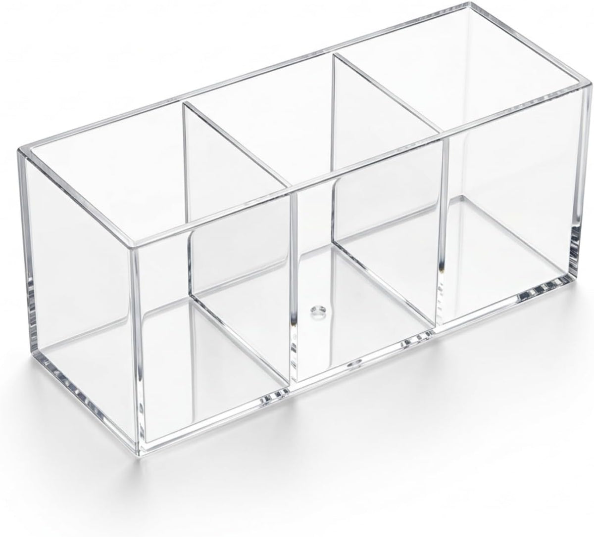 3 Section Acrylic Cutlery Organizer Countertop Utensil Holder