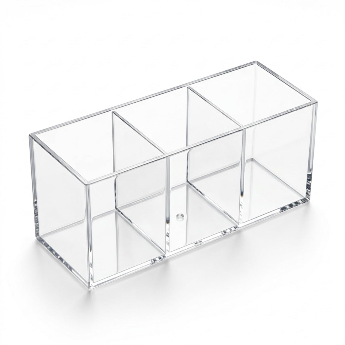 3 Section Acrylic Cutlery Organizer Countertop Utensil Holder