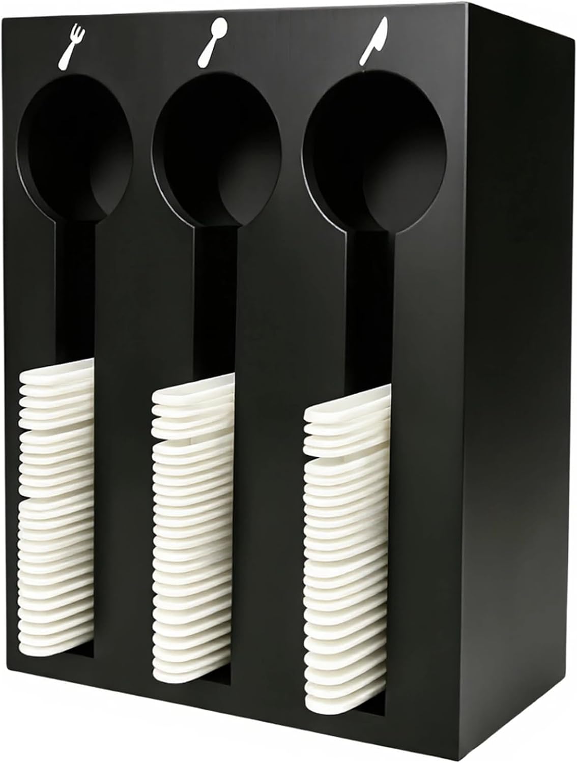 UCUDI Plastic Utensil Dispenser Cutlery Organizer Plastic Silverware Holder Caddy for Restaurant, Party, Picnics, Office