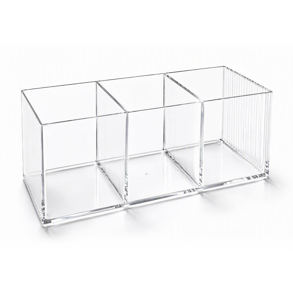 Clear Acrylic Cutlery Organizer 3 Section Utensil Caddy