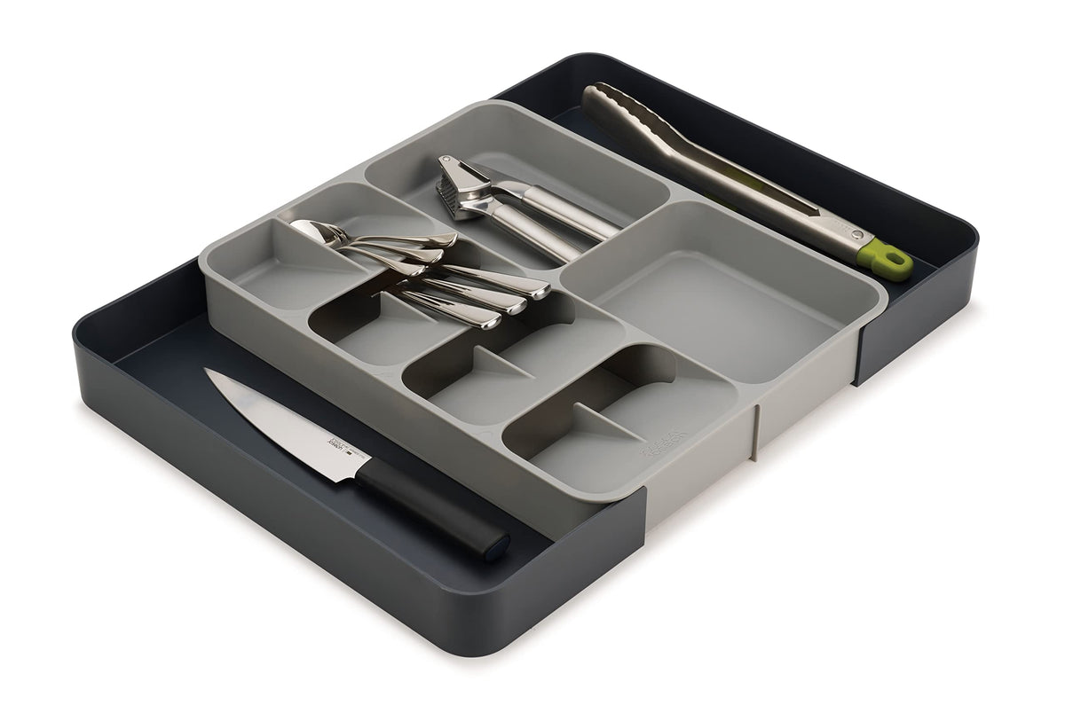 Joseph Joseph DrawerStore Knife Organizer, holds up to 9 knives, Kitchen Organization & Drawer Storage – Compact, Gray