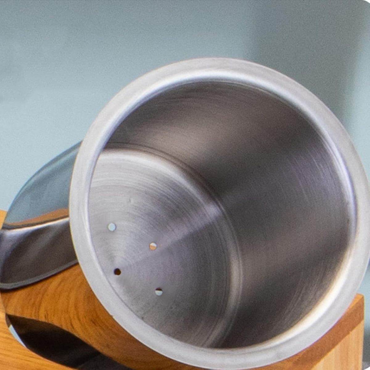 ZOOFOX Silverware Holder for Countertop, Wood Stainless Utensil Caddy