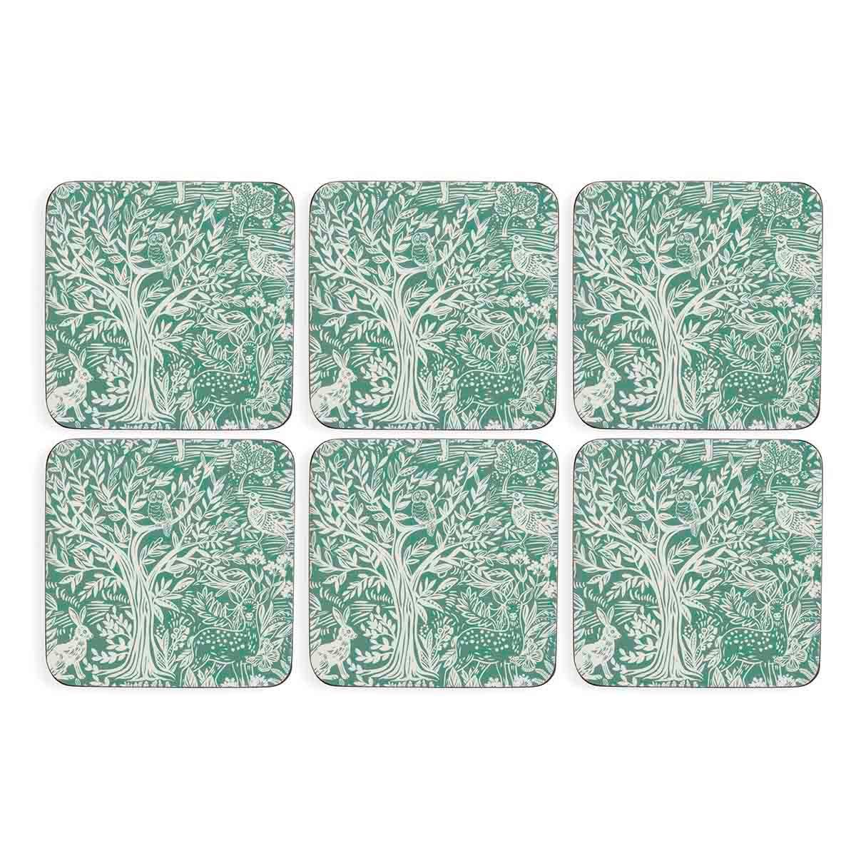 Pimpernel Morris & Co Strawberry Thief Red Placemats, Set of 4 - Heat & Stain Resistant, Cork Back Table Mats Featuring Classic Birds & Botanical Design - Minimal Tableware for Hosting