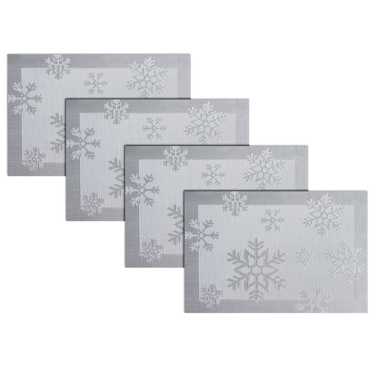PIGCHCY Beige Placemats Set of 4 Vinyl PVC Durable Place Mats for Dining Table,Heat Resistant Non-Slip Woven Tabel Mats (18x12 inches, Beige)
