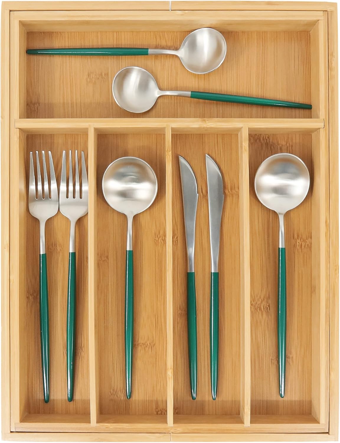 VaeFae Bamboo Drawer Organizer, Medium, Natural
