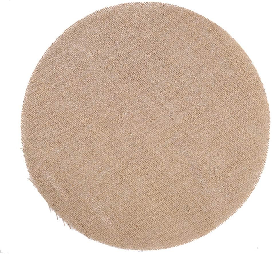 12Pcs Rustic Burlap Linen Doilies Mat Round Placemats Cup Mat Coaster Table Decorations for Wedding Holiday Home Party Dining Table, 6 Iinches