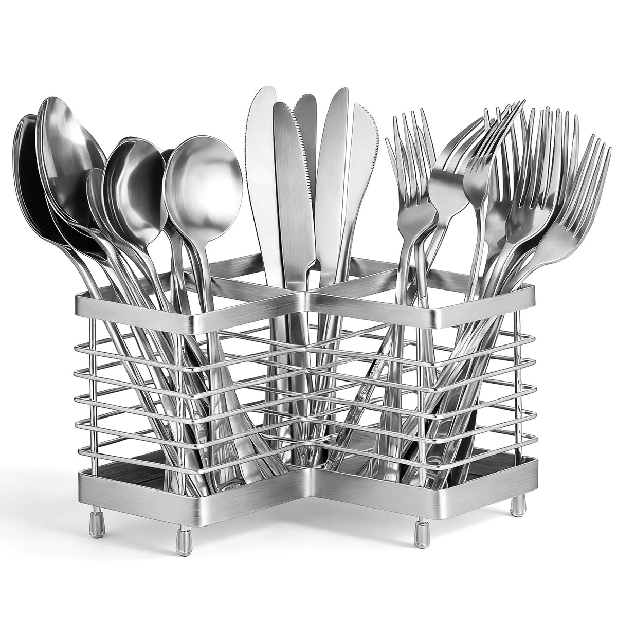 Utensil Holder, Stainless Steel Utensil Drying Rack for Kitchen Counter
