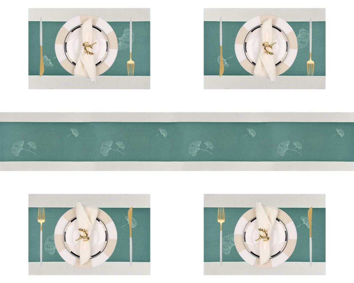 PIGCHCY Beige Placemats Set of 4 Vinyl PVC Durable Place Mats for Dining Table,Heat Resistant Non-Slip Woven Tabel Mats (18x12 inches, Beige)