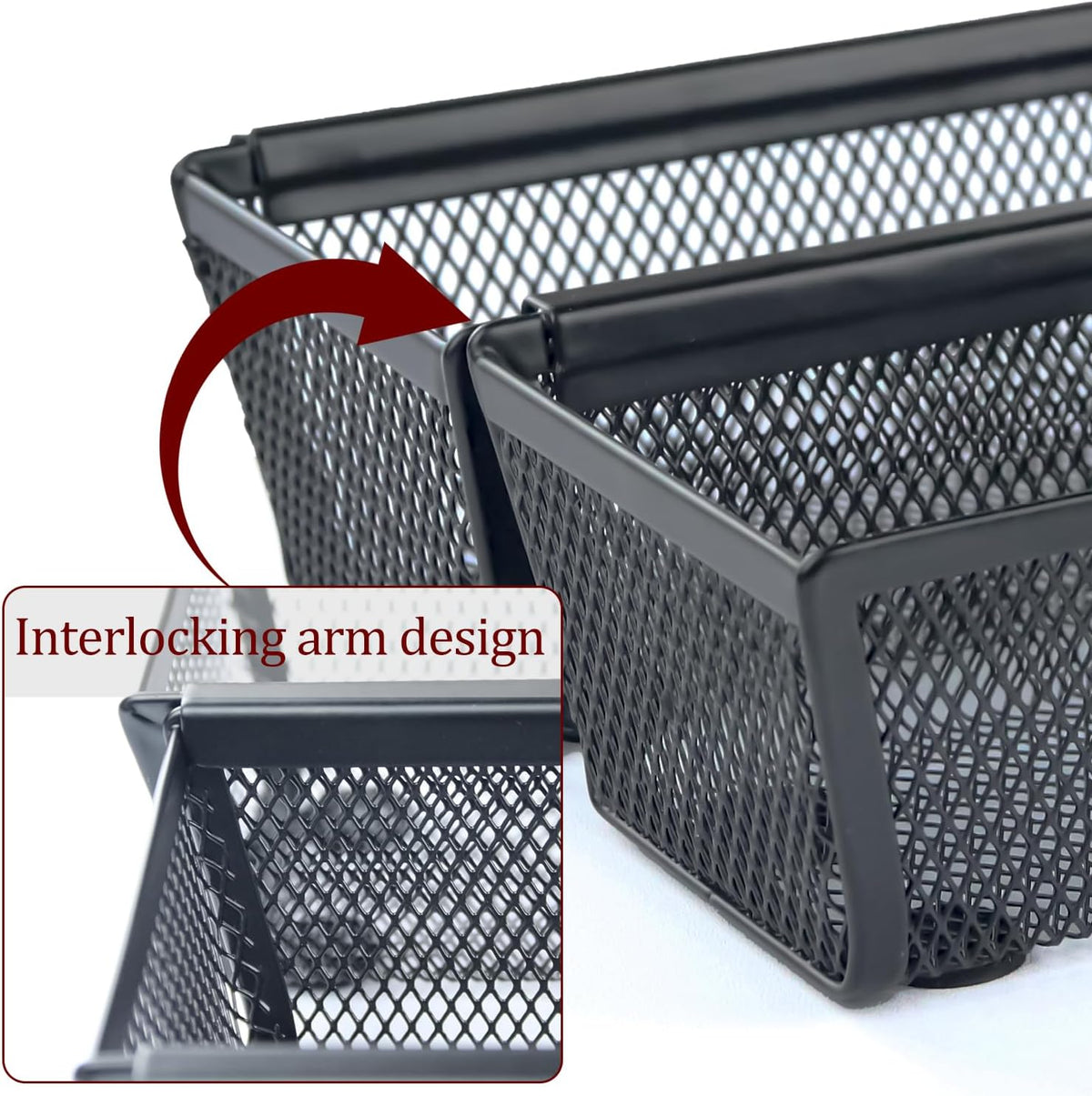 2PCS Utensil Drawer Organizer for Kitchen, Mesh silverware drawer organizer