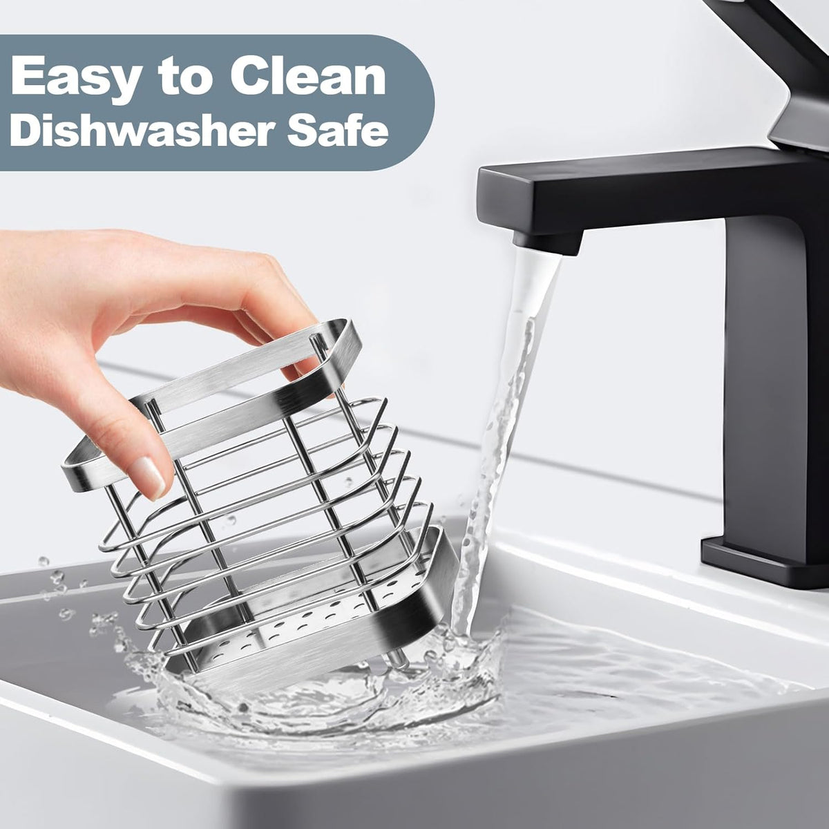 Utensil Holder, Stainless Steel Utensil Drying Rack for Kitchen Counter
