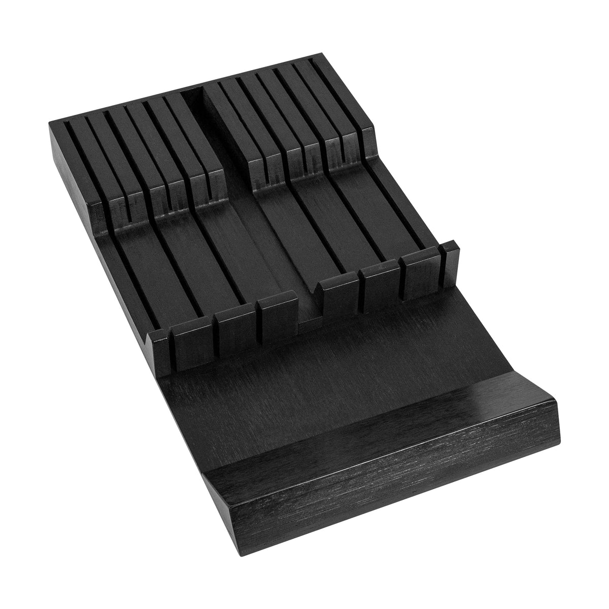 Utoplike In-drawer Knife Block Bamboo Kitchen Knives Drawer Organizer Large