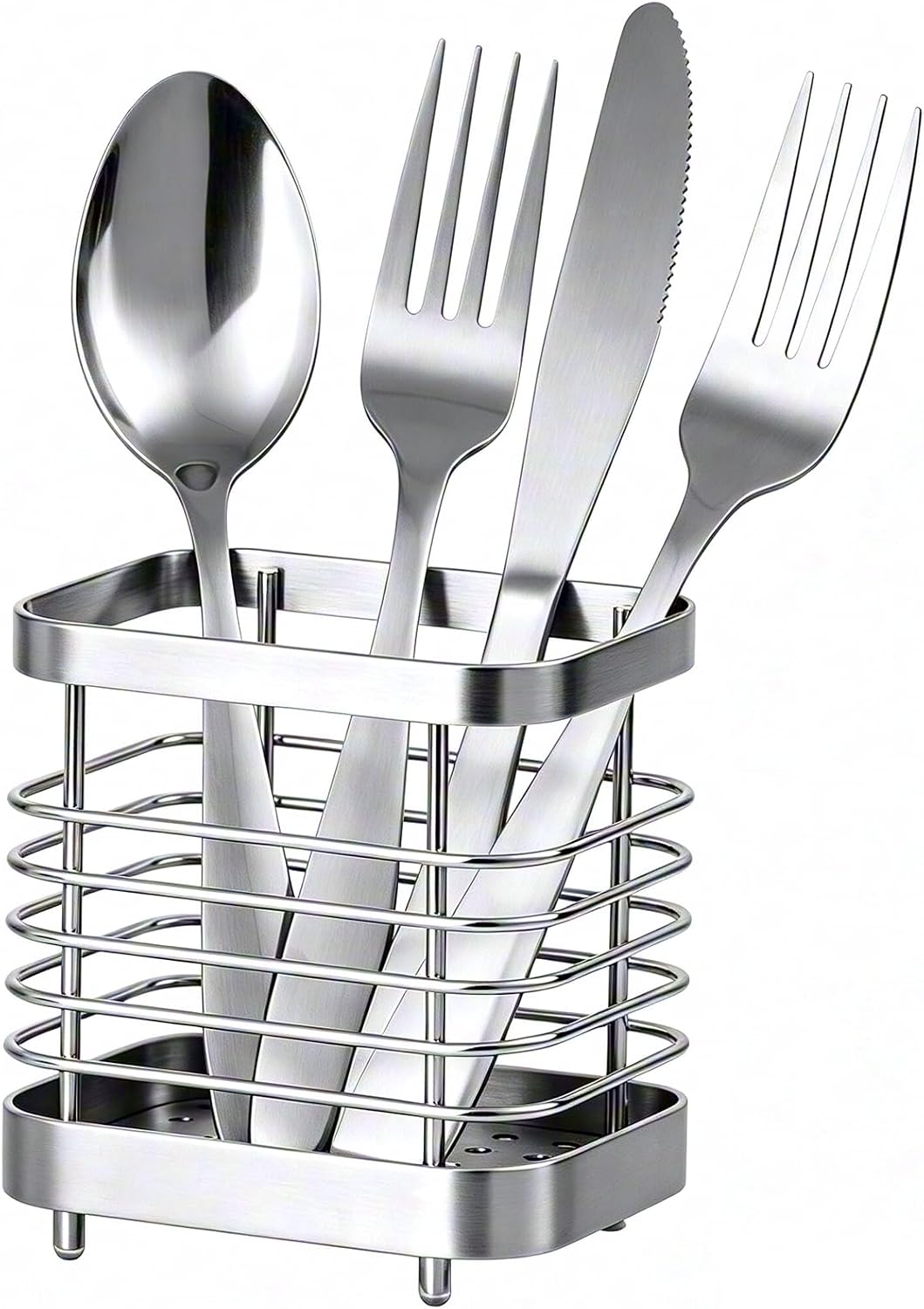 Utensil Holder, Stainless Steel Utensil Drying Rack for Kitchen Counter