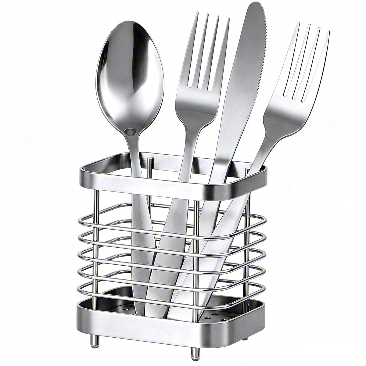 Utensil Holder, Stainless Steel Utensil Drying Rack for Kitchen Counter