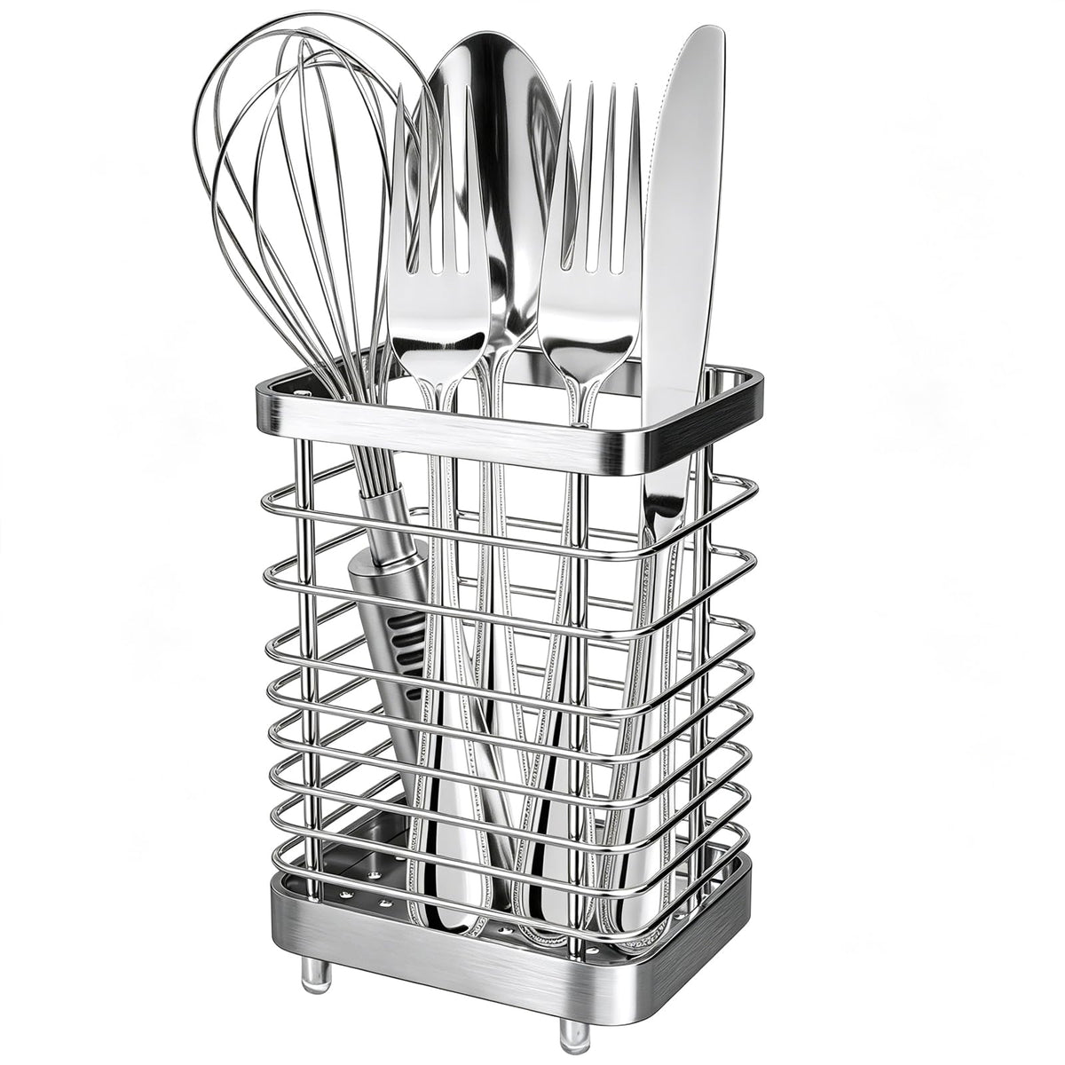 Utensil Holder, Stainless Steel Utensil Drying Rack for Kitchen Counter