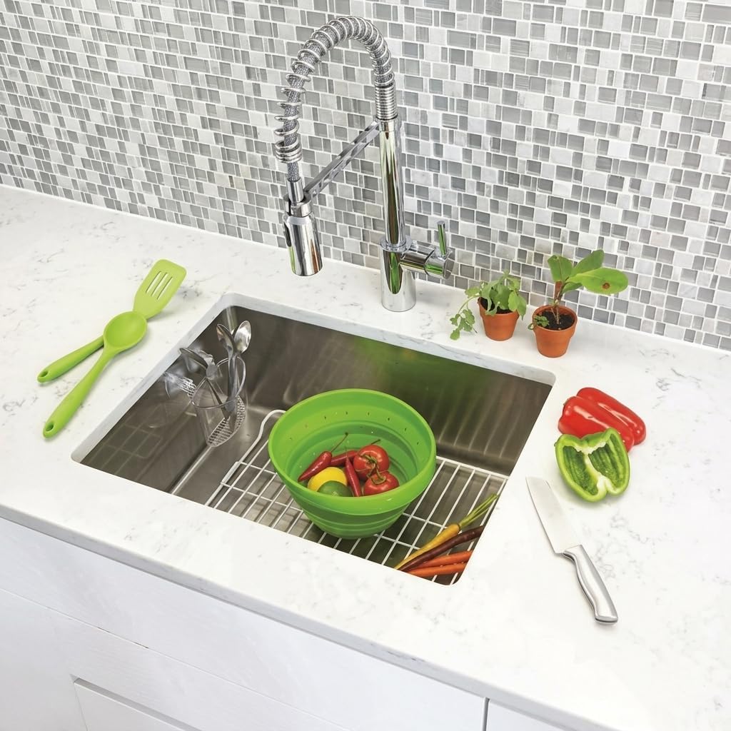 Better Houseware in-Sink Cutlery Holder, Large, Clear