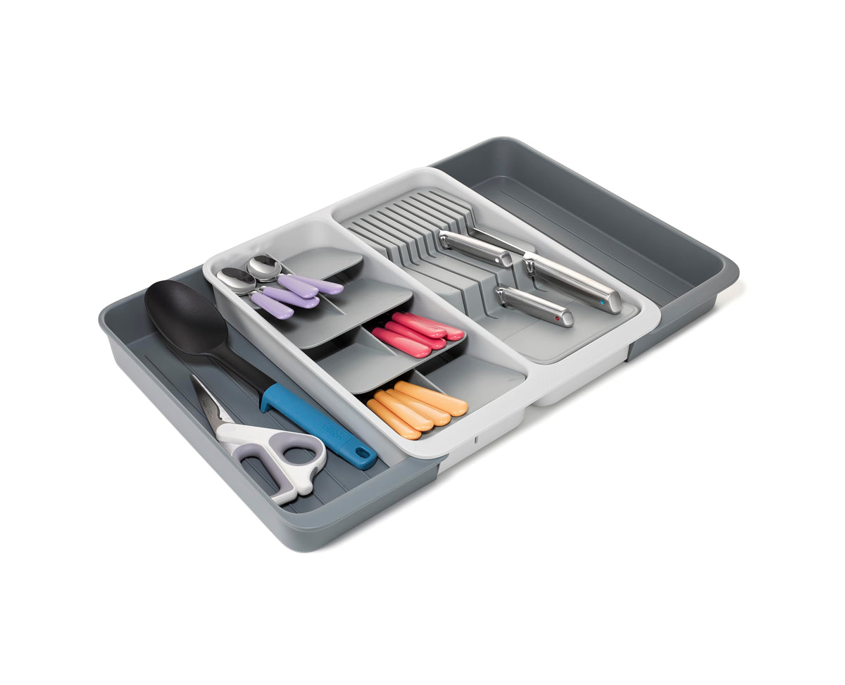 Joseph Joseph DrawerStore Knife Organizer, holds up to 9 knives, Kitchen Organization & Drawer Storage – Compact, Gray