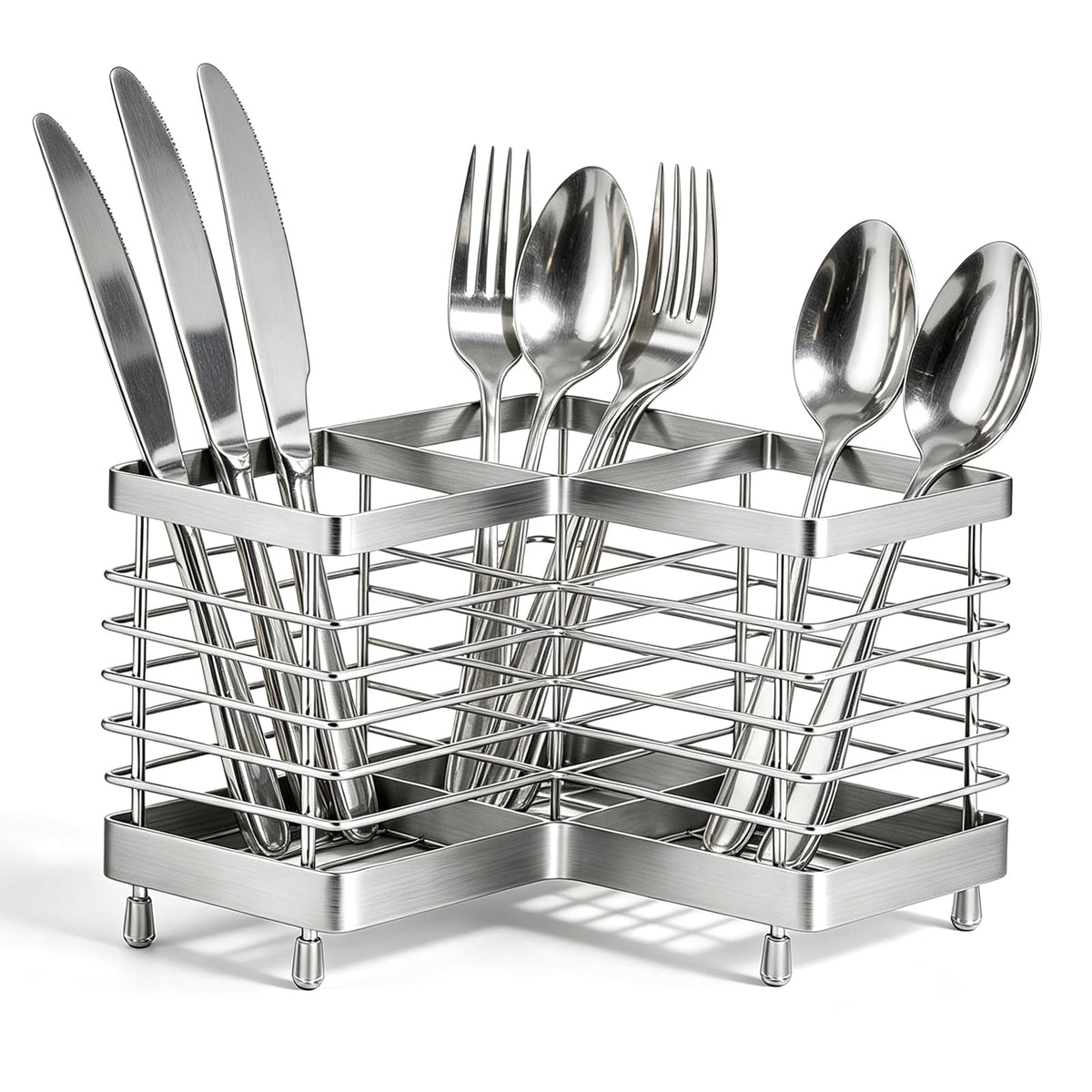Utensil Holder, Stainless Steel Utensil Drying Rack for Kitchen Counter