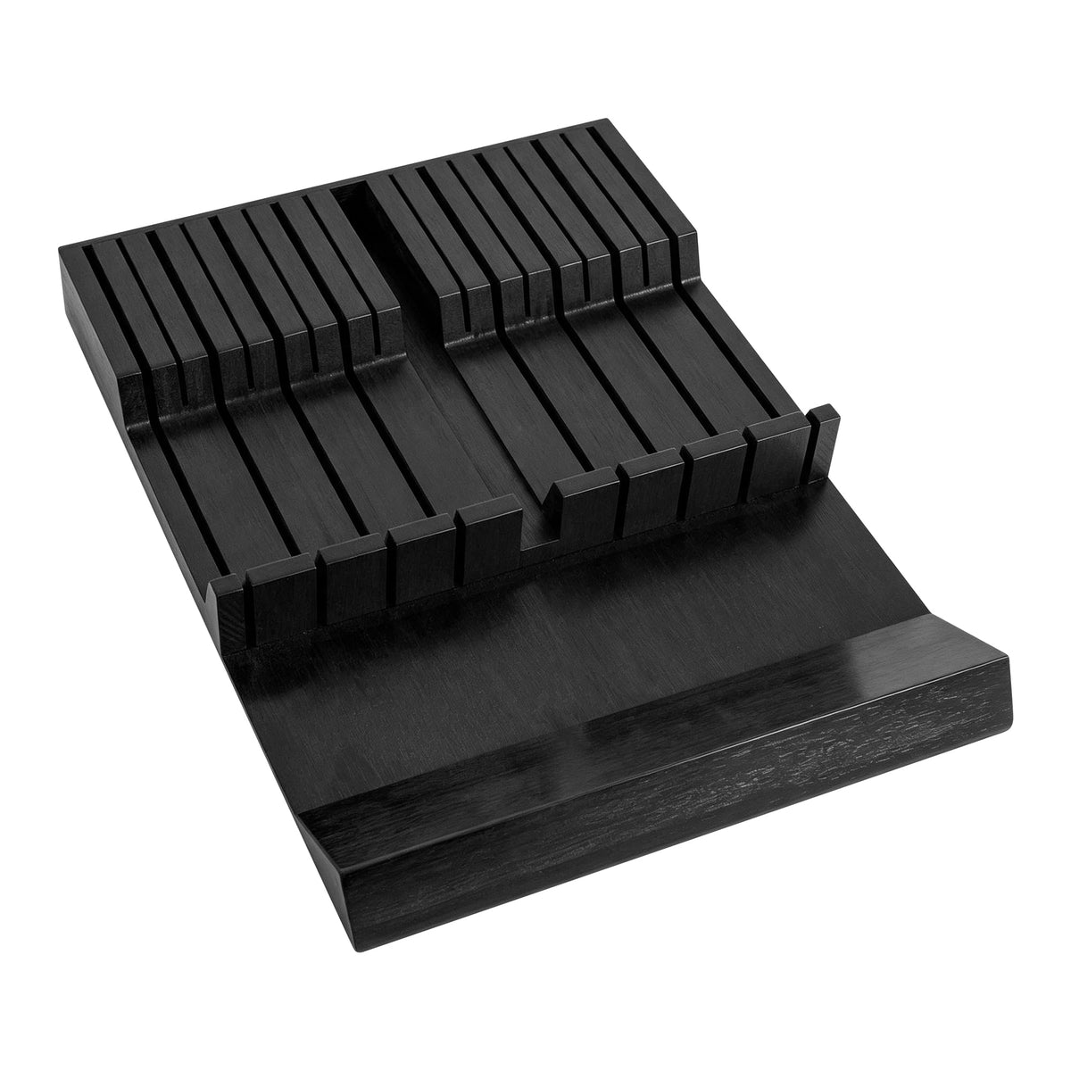 Utoplike In-drawer Knife Block Bamboo Kitchen Knives Drawer Organizer Large