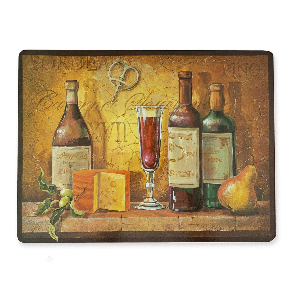 Benson Mills Cork Placemats Set of 4 (Bordeaux Wine, 12" x 16”)