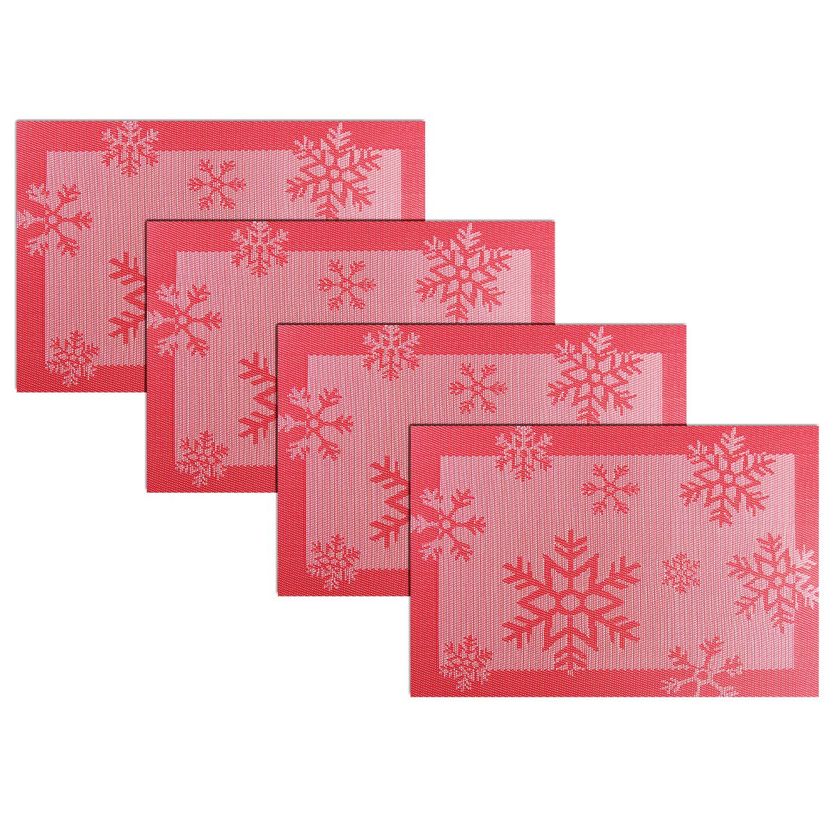 PIGCHCY Beige Placemats Set of 4 Vinyl PVC Durable Place Mats for Dining Table,Heat Resistant Non-Slip Woven Tabel Mats (18x12 inches, Beige)