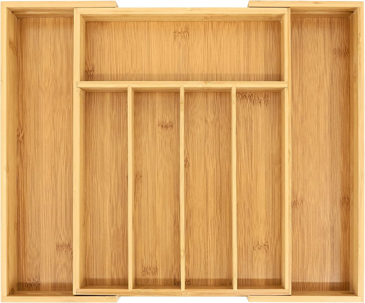 VaeFae Bamboo Drawer Organizer, Medium, Natural