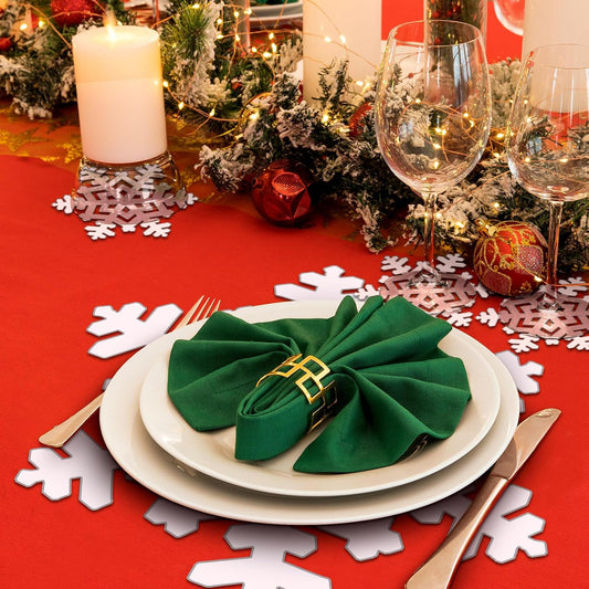 200 Pcs Snowflake Paper Placemats Coasters Set White,Snowflake