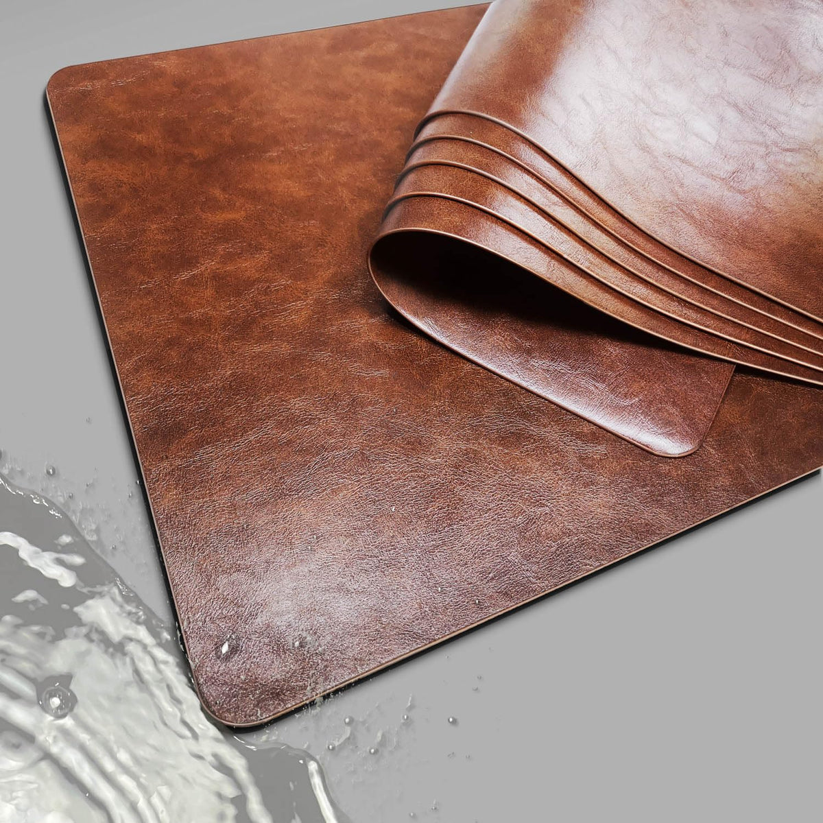 Elegant Placemats and Coasters Set 6, Vinyl Washable Place Mats with Non-Slip Stripes & Metallic Finish, Durable Dining Table Placemats Sets of 6, Dinner Table Mat with Coasters for Table Decor-Silver