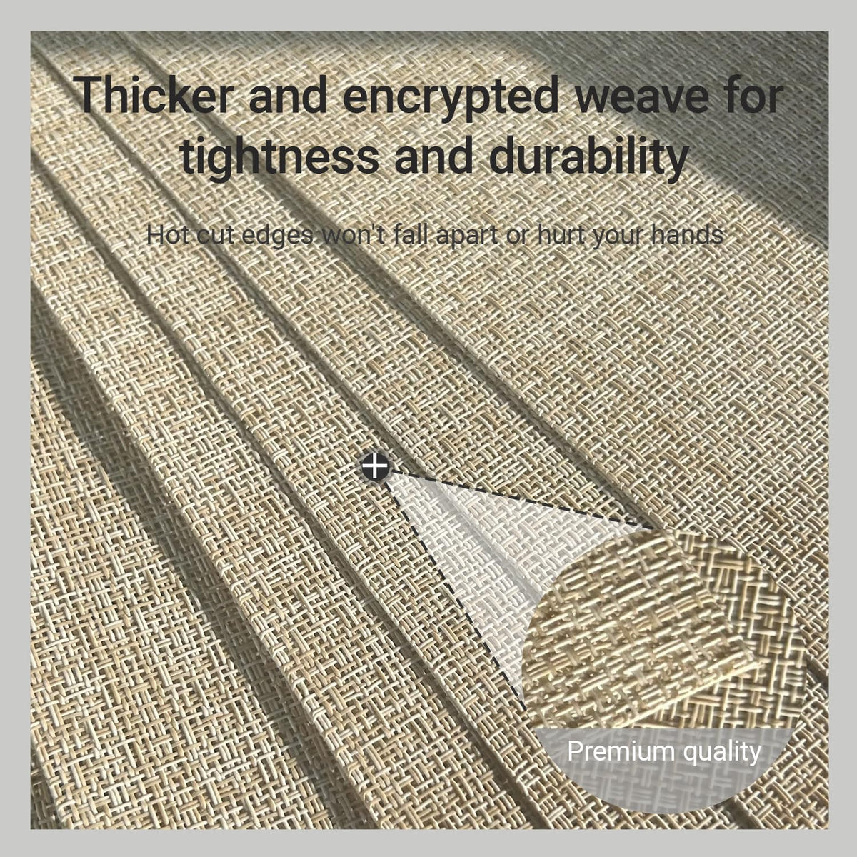 PIGCHCY Beige Placemats Set of 4 Vinyl PVC Durable Place Mats for Dining Table,Heat Resistant Non-Slip Woven Tabel Mats (18x12 inches, Beige)