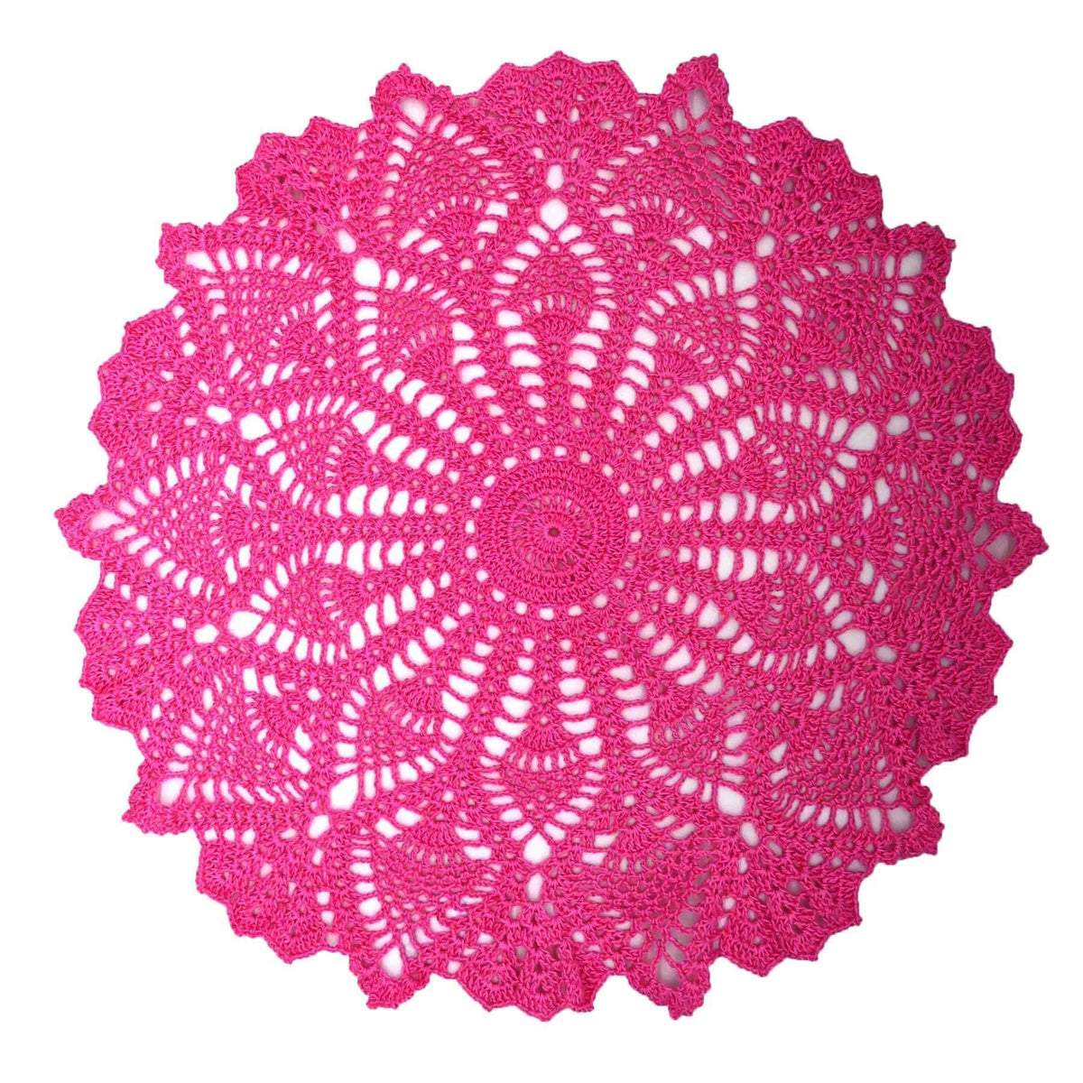 18 in to 20 in Doily Coasters Lace Tablecloth Doilies Handmade Crochet Placemat Women Vase Mat Kitchen Table Runner for Mother's Day Wedding (1PC, Red)