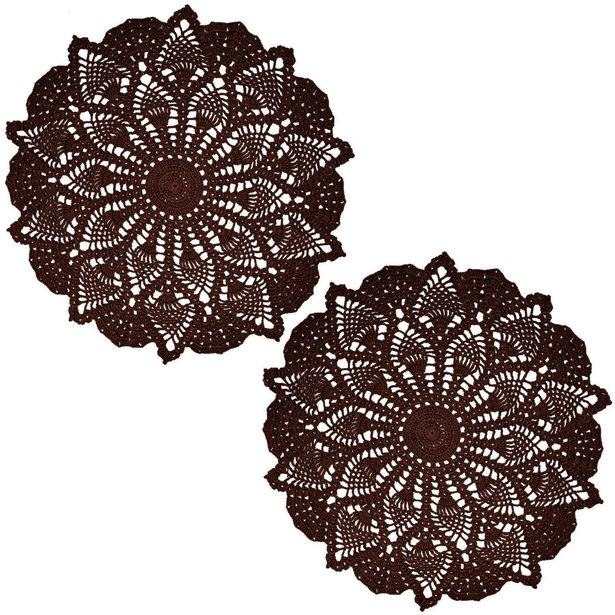 18 in to 20 in Doily Coasters Lace Tablecloth Doilies Handmade Crochet Placemat Women Vase Mat Kitchen Table Runner for Mother's Day Wedding (1PC, Red)